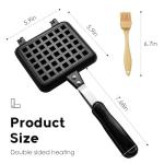 Sandwich Maker, Non-Stick Grilled Panini Maker Pan with Plates, Stovetop Toasted Sandwich Maker Aluminum Flip Frying Pan for Home Kitchen Breakfast Outdoors Camping