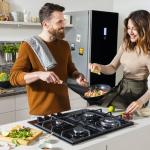 Qiyuda Silicone Spatula Spoon, BPA-Free Multifunction Wooden Handles Serving Spoon Scrape Cooking Utensils