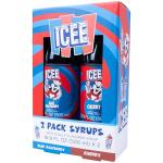 ICEE 2 Pack Slushie Syrups. Genuine ICEE Shaved Ice Syrups including Blue Raspberry and Red Cherry Flavors. 2 16.9 Fl oz Bottles. Perfect For Snow Cones, Slushies, Sodas & Ice Pops.