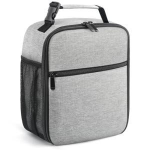 Lunch Bag for Men/Women, Reusable Lunchbox for Adult, Small Insulated Lunch box, Lunch Tote Bag for Office, Work, Picnic - Grey