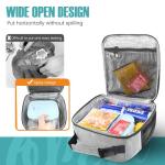 Lunch Bag for Men/Women, Reusable Lunchbox for Adult, Small Insulated Lunch box, Lunch Tote Bag for Office, Work, Picnic - Grey
