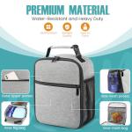 Lunch Bag for Men/Women, Reusable Lunchbox for Adult, Small Insulated Lunch box, Lunch Tote Bag for Office, Work, Picnic - Grey