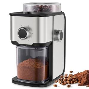 Coffee Grinder Electric Burr Coffee Bean Grinder for 2-12 Cups, Adjustable Burr Mill for 14 Grinding Settings, Stainless Steel