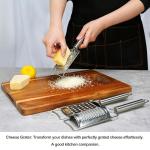 Cheese Grater Set, 7-Piece Zester Grater Peeler Set Stainless Steel Kitchen Utensil Set for Bar Restaurant Home Ginger Lemon Fruit Chocolate Vegetables Apple Gift for Christmas Birthday Housewarming