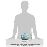 Blue Ceramic Ashtray with Lids for Indoor/Outdoor Use