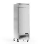 Coolski 27" W Commercial Freezer 1 Solid Door, 19.32 Cu.ft Reach-in Upright Stainless Steel Freezer, Fan Cooling, Auto-Defrost, LED Lighting