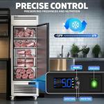 Coolski 27" W Commercial Freezer 1 Solid Door, 19.32 Cu.ft Reach-in Upright Stainless Steel Freezer, Fan Cooling, Auto-Defrost, LED Lighting