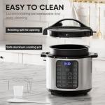 DUMOS 16-in-1 Electric Pressure Cooker 8 QT Stainless Steel Multi Cooker Electric for Pressure, Rice, Steamer, Yogurt Maker, Slow Cook, Black