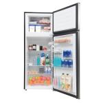 Frigidaire, 2 Door Apartment Size Refrigerator with Freezer, 7.5 cu ft, Adjustable Spill-Proof Shelves, Door & Crisper Bins, Platinum Silver, Garage Ready
