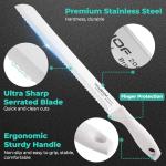 HAUSHOF Bread Knife with Sheath, 10-Inch Serrated Bread Knife for Homemade Bread, Premium Stainless Steel Bread Cutter with Gift Box for Mom Dad