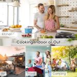 MOOESSVE Countertop Single Cast Iron Burner 1000 Watts Electric Hot Plate with Adjustable Temperature 6.1" Cooktop for Dorm, Office, Home, Camp, Compatible for All Cookwares