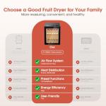 Food Dehydrator, 12 Stainless Steel Trays in 850W Dehydrator Machine, 48 Hour Digital Timer and 165°F Temperature Adjustable, Food Dryer for Jerky, Dog Treats, Meat, Fruit, Herbs