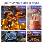 2 PCS Candle Lighter, Electric Lighter Arc Windproof Flameless with 360° Flexible Neck & LED Power Display, Lighters for Candle for BBQ, Grill, Camping, Fireplace, Stove