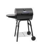 Char-Griller® King-Griller Gambler Charcoal Grill and Smoker with Damper Smoke Control, Cast Iron Grates, and Side Shelf, 315 Cooking Square Inches in Black, Model E1416