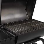 Char-Griller® King-Griller Gambler Charcoal Grill and Smoker with Damper Smoke Control, Cast Iron Grates, and Side Shelf, 315 Cooking Square Inches in Black, Model E1416