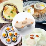 Egg Poacher Microwavable, Egg Steam with Measure Cup Dishwashable, Egg Maker Poached Egg Steamer Kitchen Gadget