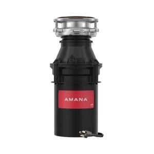 Amana A33 Kitchen Garbage Disposal with Power Cord, 1/3 HP Motor Continuous Feed Food Waste Disposer, A33 W/C