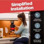 Amana A33 Kitchen Garbage Disposal with Power Cord, 1/3 HP Motor Continuous Feed Food Waste Disposer, A33 W/C