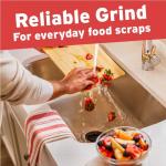 Amana A33 Kitchen Garbage Disposal with Power Cord, 1/3 HP Motor Continuous Feed Food Waste Disposer, A33 W/C