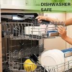 Meat Chopper, 5 Curve Blades Ground Beef Smasher, Heat Resistant Hamburger Smasher Tool, Nylon Potato Masher Utensil, Ground Meat Chopper, Meat Separator Tool for Hamburger, Non Stick Mix Chopper