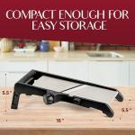 Gramercy Adjustable Mandoline Slicer for Kitchen, Potato Cutter, Vegetable Chopper, Mandolin, Cucumber Slicer- INCLUDING one Pair Cut-Resistant Gloves and Waffle Fry Cutter