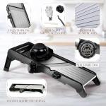 Gramercy Adjustable Mandoline Slicer for Kitchen, Potato Cutter, Vegetable Chopper, Mandolin, Cucumber Slicer- INCLUDING one Pair Cut-Resistant Gloves and Waffle Fry Cutter