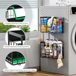 YIWANFW Magnetic Shelf for Fridge, Fruit Potato and Onion Storage Bins, Magnetic Spice Rack Shelves for Side of Refrigerator, Fruit Basket Magnetic Fridge Shelf Kitchen Pantry Storage Organizer