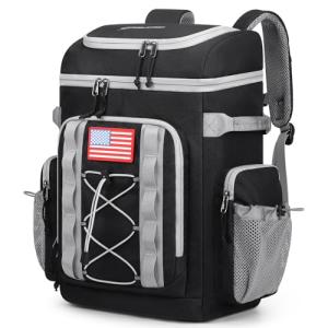 Maelstrom Backpack Cooler,Soft Lightweight Leakproof Cooler Backpack,35 Can Insulated Cooler Bag,Keeps 35 Cans Hot/Cold for Up to 16 Hours,Waterproof Lunch Bag for Men Women-Black