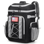 Maelstrom Backpack Cooler,Soft Lightweight Leakproof Cooler Backpack,35 Can Insulated Cooler Bag,Keeps 35 Cans Hot/Cold for Up to 16 Hours,Waterproof Lunch Bag for Men Women-Black