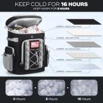 Maelstrom Backpack Cooler,Soft Lightweight Leakproof Cooler Backpack,35 Can Insulated Cooler Bag,Keeps 35 Cans Hot/Cold for Up to 16 Hours,Waterproof Lunch Bag for Men Women-Black