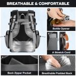 Maelstrom Backpack Cooler,Soft Lightweight Leakproof Cooler Backpack,35 Can Insulated Cooler Bag,Keeps 35 Cans Hot/Cold for Up to 16 Hours,Waterproof Lunch Bag for Men Women-Black