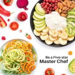 Bestand Spiralizer Attachment (5 Blades) Compatible with KitchenAid Stand Mixer, Comes with Peel, Core and Slice, Vegetable Slicer (Not KitchenAid Brand Spiralizer)