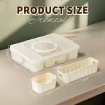 Divided Serving Tray for Candy, Condiment, Fruits and Nuts - Dishwasher Safe Snackle Box Container with Lid - Portable Charcuterie Board for Parties, Picnics, Travel and On-the-Go Snacking (6 Cups)