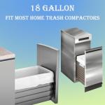 18 Gallon Heavy Duty Compactor Kitchen Trash Bags 1.2 Mil THICK 100 Count with Reinforced Drawstring | Perfect Fit for 18 Gallon & Most Kitchen Compactors | Tear & Leak Resistant