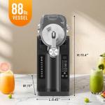 Danrelax Slushie Machine, 88 Oz Slushy for Home, LED Display, Auto-Clean, No Ice Needed, 6 Preset Programs, Frozen Drink Maker for Margaritas, Smoothies, Frappés, Milkshakes & Juices, Quiet Operation