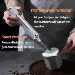 Rechargeable Milk Frother Handheld For Coffee,3 Speeds Frother Wand With Stand, Batidora De Mano Electrica,Coffee Frother With 2 Heads,Drink Mixer Electric Handheld,Kitchen Essentials (White 1)