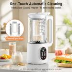 Encyclpo 40oz Nut Milk Maker - Automatic Soy Milk Maker with Spin Clean Brush & Nut Milk Bag - Homemade Almond, Oat, Coconut, Soy Milk - Auto Clean, Boil Water, Delay Start, Keep Warm