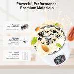 Encyclpo 40oz Nut Milk Maker - Automatic Soy Milk Maker with Spin Clean Brush & Nut Milk Bag - Homemade Almond, Oat, Coconut, Soy Milk - Auto Clean, Boil Water, Delay Start, Keep Warm