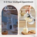 Encyclpo 40oz Nut Milk Maker - Automatic Soy Milk Maker with Spin Clean Brush & Nut Milk Bag - Homemade Almond, Oat, Coconut, Soy Milk - Auto Clean, Boil Water, Delay Start, Keep Warm