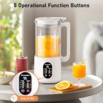 Encyclpo 40oz Nut Milk Maker - Automatic Soy Milk Maker with Spin Clean Brush & Nut Milk Bag - Homemade Almond, Oat, Coconut, Soy Milk - Auto Clean, Boil Water, Delay Start, Keep Warm