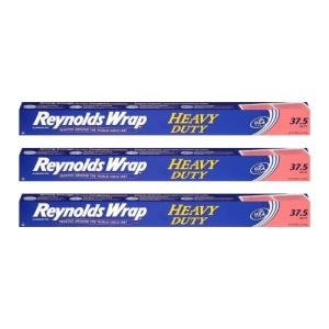 Reynolds Wrap Heavy Duty Aluminum Foil Rolls, Extra Wide, 37.5 sq ft (Pack of 3)
