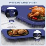Warming Mat for Food,Warming Trays with 4 Temperature Levels 10 Seconds Heating Tech，Silicone Electric Warmer for Parties Buffet,Dining and Hosting