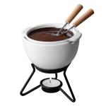 Boska Choco Petit Marie Fondue - Fondue Pot Set Microwave and Dishwasher Safe Ceramic Hot Pot Chocolate Fountain Snack - Small Kitchen Appliances