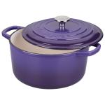 VORRINGARD Enameled Cast Iron Dutch Oven Pot with Lid, for Sourdough Bread Baking, Round Dutch Ovens, 4.5 Quart, Purple