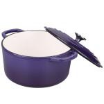 VORRINGARD Enameled Cast Iron Dutch Oven Pot with Lid, for Sourdough Bread Baking, Round Dutch Ovens, 4.5 Quart, Purple