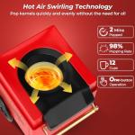 COSTWAY Retro Hot Air Popcorn Maker 1200W, Oil-Free & Fat-Free, Makes 12 Cups, Countertop Popcorn Machine with Kernel Measuring Cup for Home Party, Movie Night