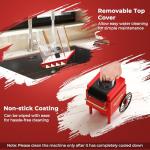 COSTWAY Retro Hot Air Popcorn Maker 1200W, Oil-Free & Fat-Free, Makes 12 Cups, Countertop Popcorn Machine with Kernel Measuring Cup for Home Party, Movie Night