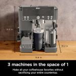 Ninja Luxe Cafe Premier Series, Espresso Machine, Drip Coffee, Rapid Cold Brew, Integrated Grinder, Hands-Free Frother, with Knock Box, Water Filter, Cleaning Tablets, Descaler, ES601GM