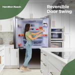 Hamilton Beach HBF1770 French Door Counter Depth Refrigerator with Freezer Drawer, 17.7 cu ft, Stainless Steel (Full Size)