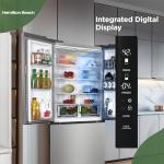 Hamilton Beach HBF1770 French Door Counter Depth Refrigerator with Freezer Drawer, 17.7 cu ft, Stainless Steel (Full Size)